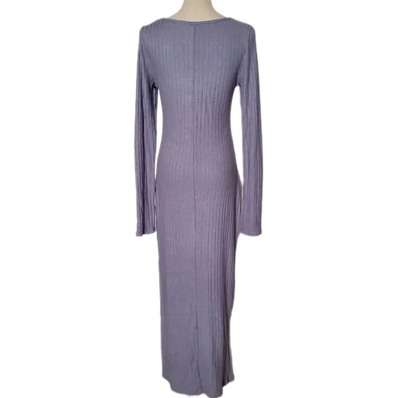 Wild Fable Rib Knit Midi Grey Dress NWT Various Sz - Picture 5 of 9